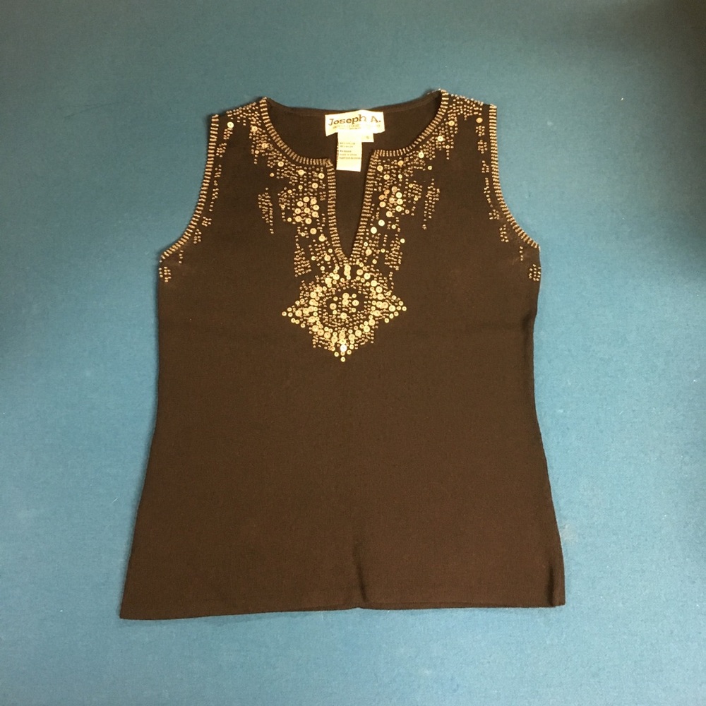 Embellished Black Tank